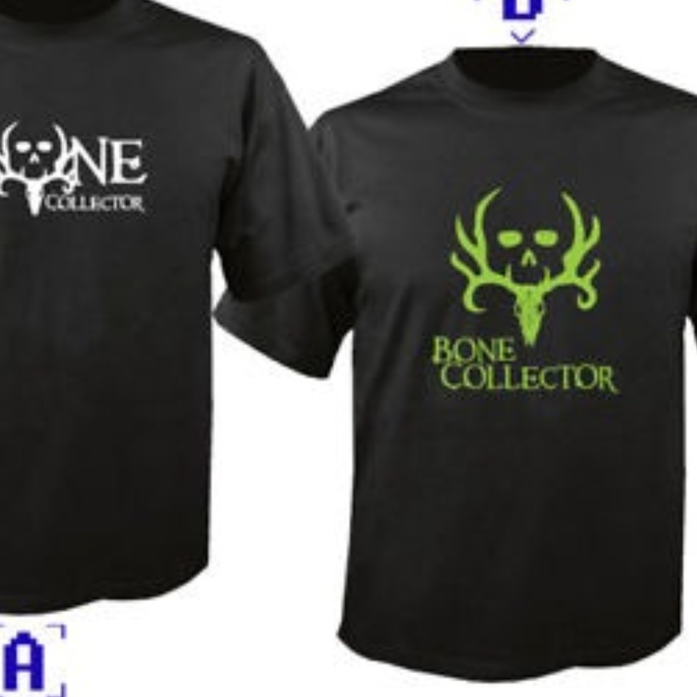 Black Bone Collector T-Shirt w/green decal (Large)